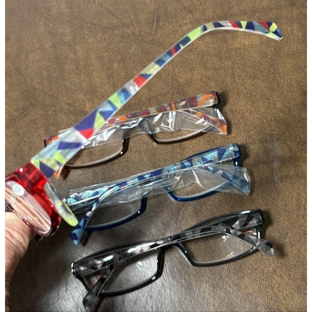 Kerecsen Reading Glasses 4 Pairs Fashion Ladies Readers Spring Hinge +6